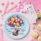 Assiettes En Carton Joyeux Ballons Dachshund (Fête)