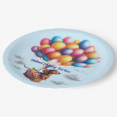Assiettes En Carton Joyeux Ballons Dachshund (Angle)