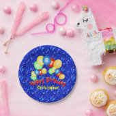 Assiettes En Carton Joyeux Balloon d'anniversaire (Fête)