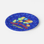 Assiettes En Carton Joyeux Balloon d'anniversaire (Angle)