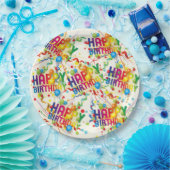 Assiettes En Carton Joyeux Balons et Streamers d'anniversaire (Fête)