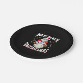 Assiettes En Carton Joyeux Baseballmas Drôle Noël Baseball Père Noël (Angle)