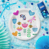 Assiettes En Carton Joyeux Bee Garden (Fête)