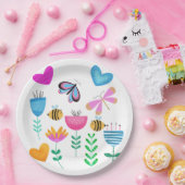 Assiettes En Carton Joyeux Bee Garden (Fête)