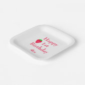Assiettes En Carton Joyeux Berry Première fraise 1er anniversaire 2024 (Angulaire)