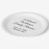 Assiettes En Carton Joyeux Blanc de réunion familiale (Angle)