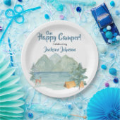 Assiettes En Carton Joyeux Camper Rustic Mountains Aquarelle Anniversa (Fête)