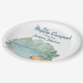 Assiettes En Carton Joyeux Camper Rustic Mountains Aquarelle Anniversa (Angle)