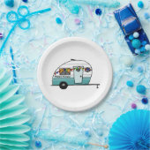 Assiettes En Carton Joyeux Camper van (Fête)