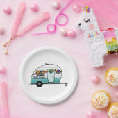 Assiettes En Carton Joyeux Camper van (Fête)
