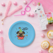 Assiettes En Carton Joyeux Carlin d'anniversaire (Fête)