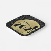 Assiettes En Carton Joyeux Carré du nouvel an (Angulaire)