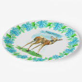 Assiettes En Carton Joyeux Cerf aquarelle de Pâques (Angle)