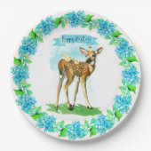 Assiettes En Carton Joyeux Cerf aquarelle de Pâques (Devant)