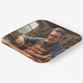 Assiettes En Carton Joyeux charpentier d'anniversaire (Angulaire)