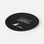 Assiettes En Carton Joyeux chat de Noël Douille moche (Angle)