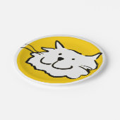 Assiettes En Carton Joyeux chat souriant comme dessin amusant (Angle)