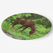 Assiettes En Carton Joyeux Cheval d'anniversaire (Angle)