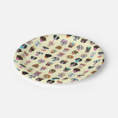 Assiettes En Carton Joyeux Chien d'Anniversaire Face À Des Animaux Vai (Angle)