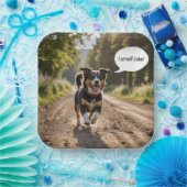 Assiettes En Carton Joyeux Chien odorant gâteau d'anniversaire (Fête)