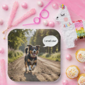 Assiettes En Carton Joyeux Chien odorant gâteau d'anniversaire (Fête)