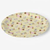 Assiettes En Carton Joyeux Chiens de Pâques (Angle)