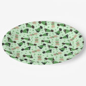 Assiettes En Carton Joyeux Chiens du Labrador Jour de la Saint Patrick (Angle)