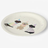 Assiettes En Carton Joyeux Chiens du Labrador Retriever (Angle)