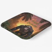 Assiettes En Carton Joyeux Chimp d'anniversaire (Angulaire)