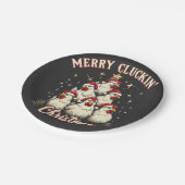 Assiettes En Carton Joyeux clucage Noël Funny Chicken Roosters (Angle)