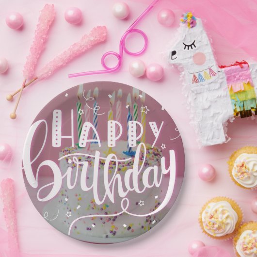 Assiettes En Carton Joyeux concept d'anniversaire (Fête)