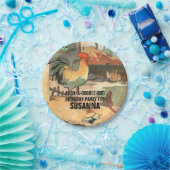 Assiettes En Carton Joyeux coq d'anniversaire illustré (Fête)