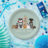 Assiettes En Carton Joyeux Costumes Éffrayants Pour Animaux De Compagn (Fête)