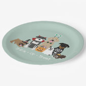 Assiettes En Carton Joyeux Costumes Éffrayants Pour Animaux De Compagn (Angle)
