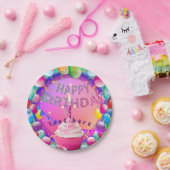 Assiettes En Carton Joyeux Cupcake d'anniversaire (Fête)