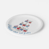 Assiettes En Carton Joyeux cupcakes 4 juillet aquarelle (Angle)