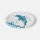 Assiettes En Carton Joyeux dauphin bourré de bulles (Angle)