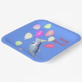 Assiettes En Carton Joyeux dauphin d'anniversaire (Angulaire)