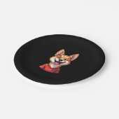 Assiettes En Carton Joyeux Débardeur australien de chien de bétail (Angle)