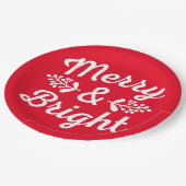 Assiettes En Carton Joyeux et bon Noël (Angle)