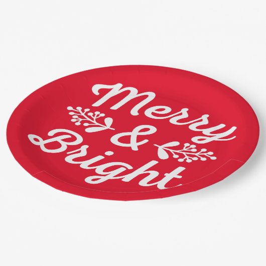 Assiettes En Carton Joyeux et bon Noël (Angle)