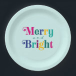 Assiettes En Carton Joyeux et brillant Coloré Fête de Noël<br><div class="desc">Célébrez des vacances joyeuses et lumineuses avec ces assiettes de fête en papier.</div>