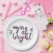 Assiettes En Carton Joyeux et lumineux - bordeaux (Fête)