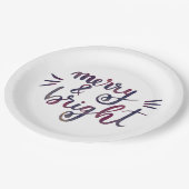 Assiettes En Carton Joyeux et lumineux - bordeaux (Angle)