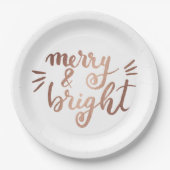 Assiettes En Carton Joyeux et lumineux - cuivre (Devant)