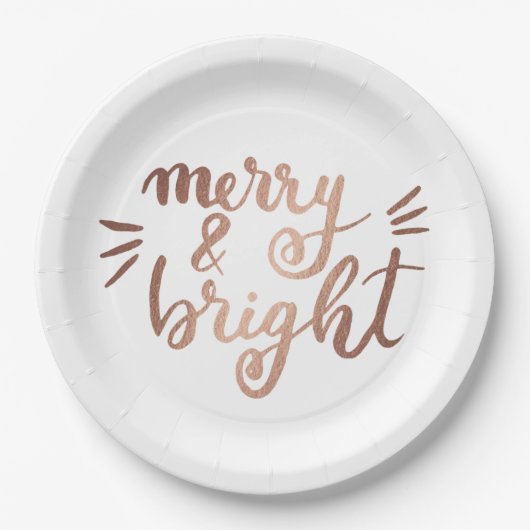 Assiettes En Carton Joyeux et lumineux - cuivre (Devant)