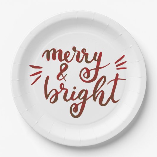 Assiettes En Carton Joyeux et lumineux - rouge (Devant)