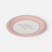 Assiettes En Carton Joyeux Galentine's Day Pink Girly Typographie Simp (Angle)