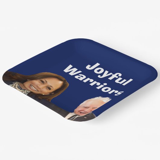 Assiettes En Carton Joyeux guerriers Harris et Walz (Angulaire)