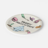 Assiettes En Carton Joyeux Halloween (Angle)